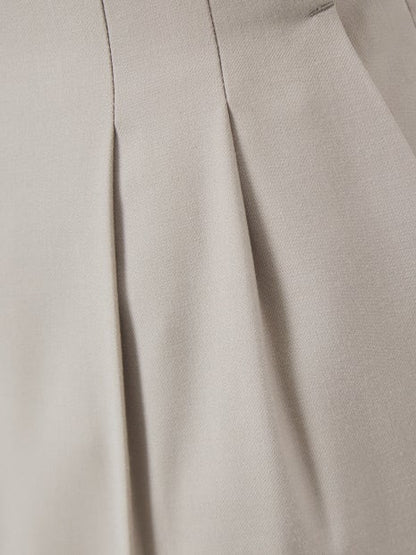 【セットアップ対応】ギャバストレッチタックパンツ