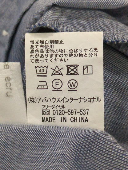 ecru バックボタンブロードシャツ