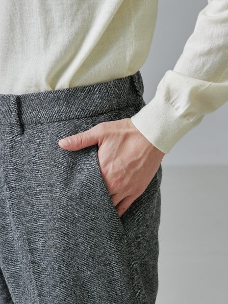 【セットアップ対応】カシミヤ ブレンド スラックス