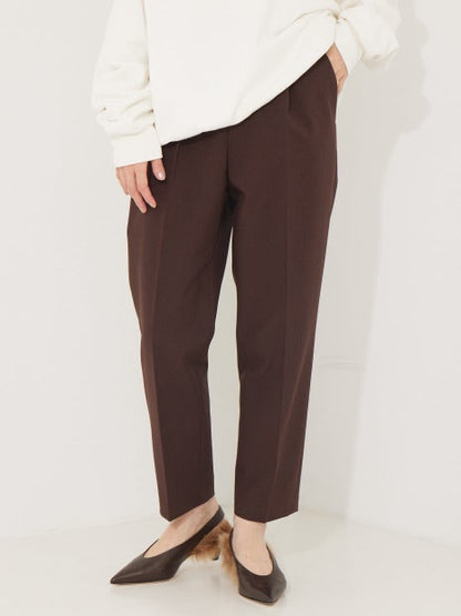 ウールタッチテーパードパンツ