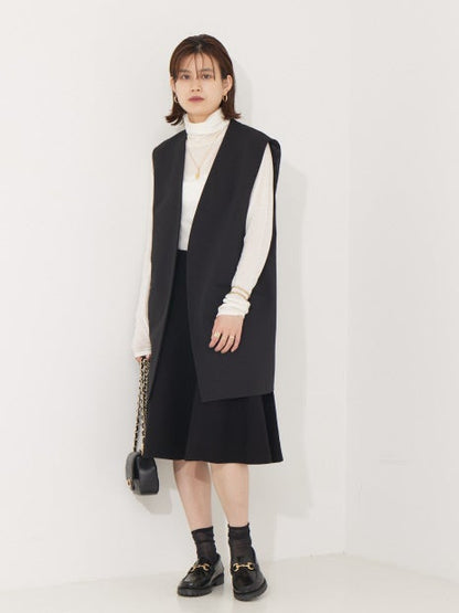 【セットアップ対応】ウールタッチVネックジレ