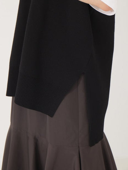 【セットアップ対応】ニットロングベスト