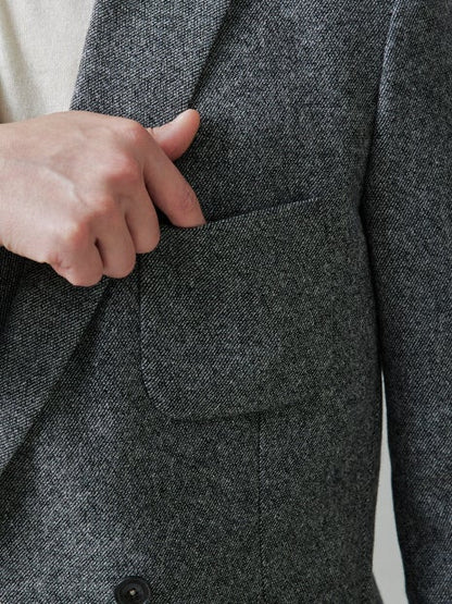 【セットアップ対応】カシミヤ ブレンド ダブルジャケット