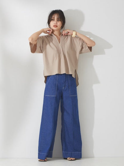 ピンタックフォルムカットソー