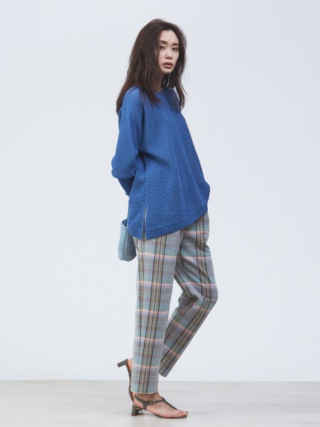 ドライコットンアシメフレアニット