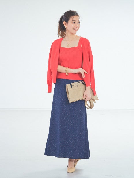 ドットロングスカート