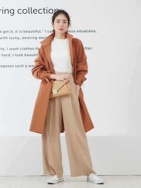 バックギャザーミドルコート