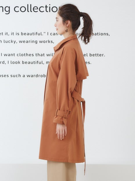 バックギャザーミドルコート