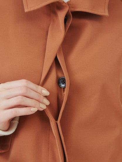 バックギャザーミドルコート