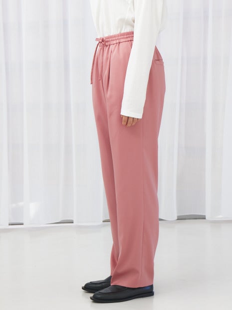 サテンストレートイージーパンツ