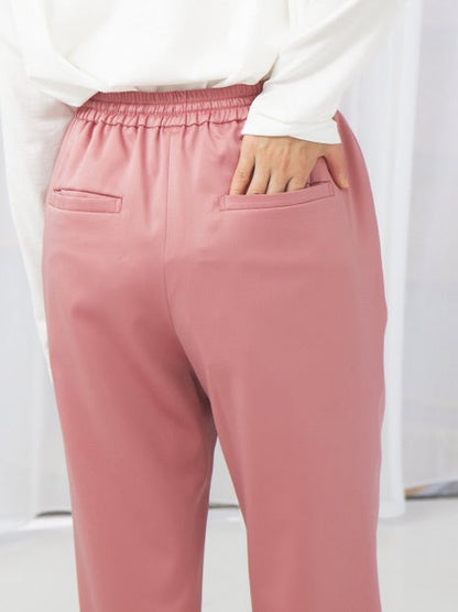 サテンストレートイージーパンツ