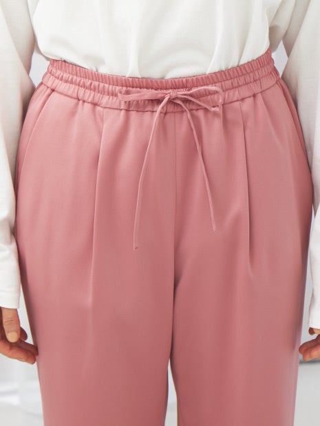 サテンストレートイージーパンツ