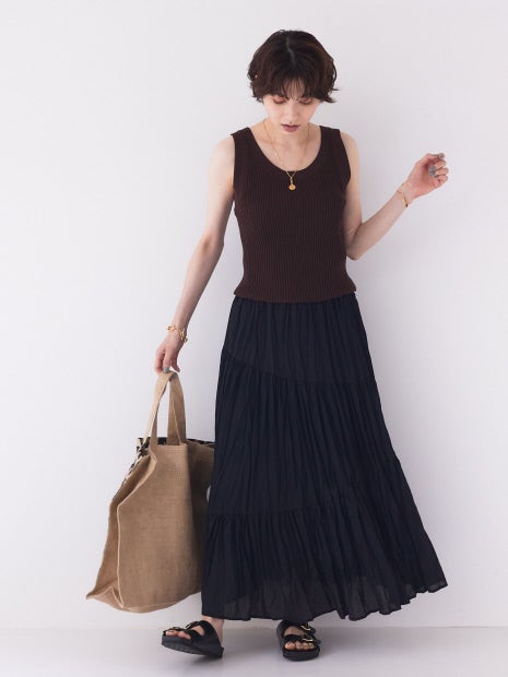 アシンメトリープリーツスカート