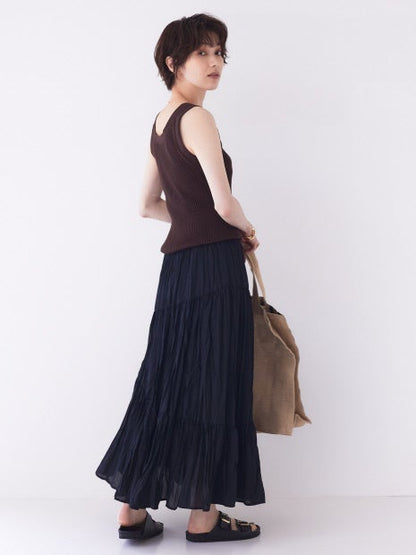 アシンメトリープリーツスカート