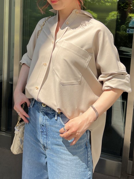 ツイルバックスリットシャツ