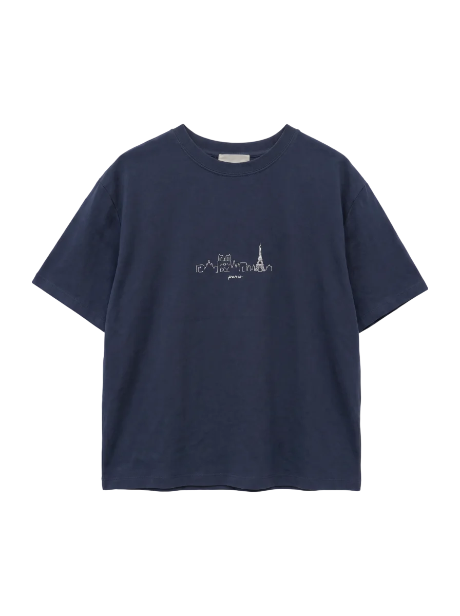 刺繍 ポンチ 半袖 Tシャツ