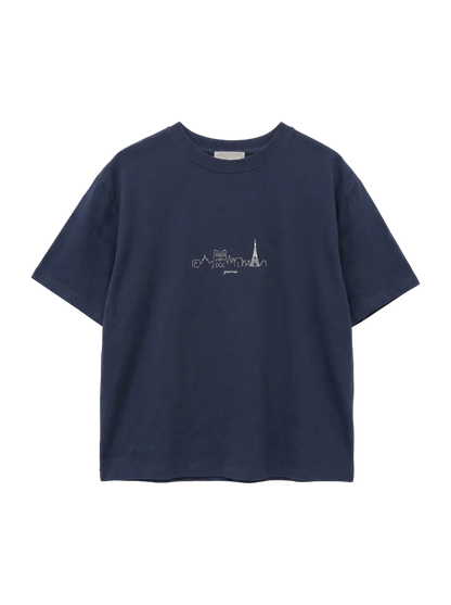 刺繍 ポンチ 半袖 Tシャツ