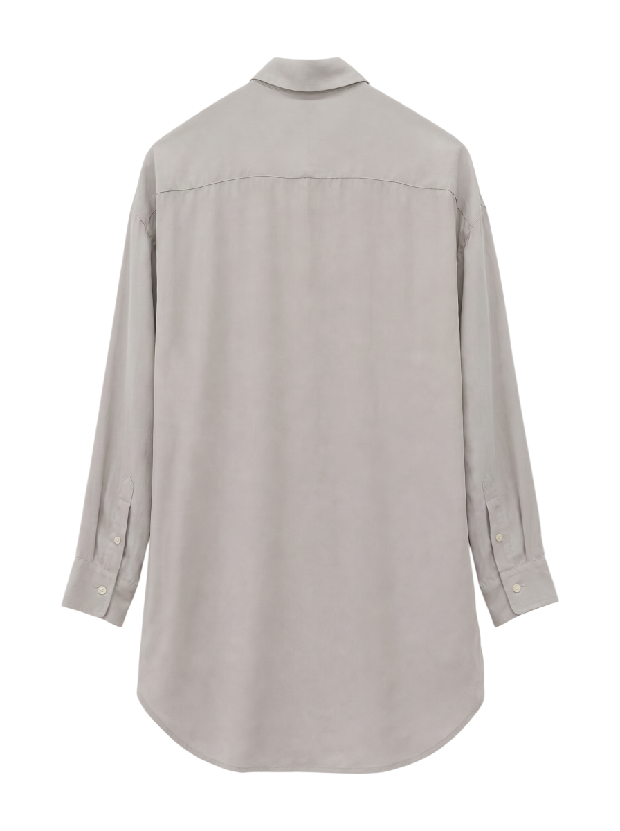 ウエストタックドレープロングシャツ
