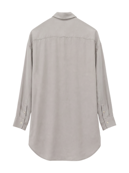 ウエストタックドレープロングシャツ