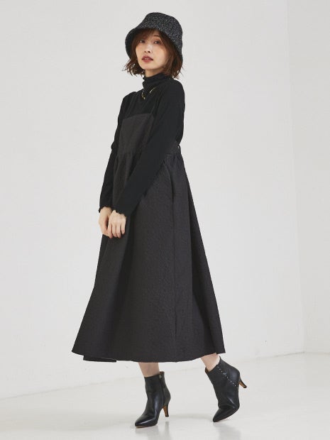 エンボス加工キャミワンピース