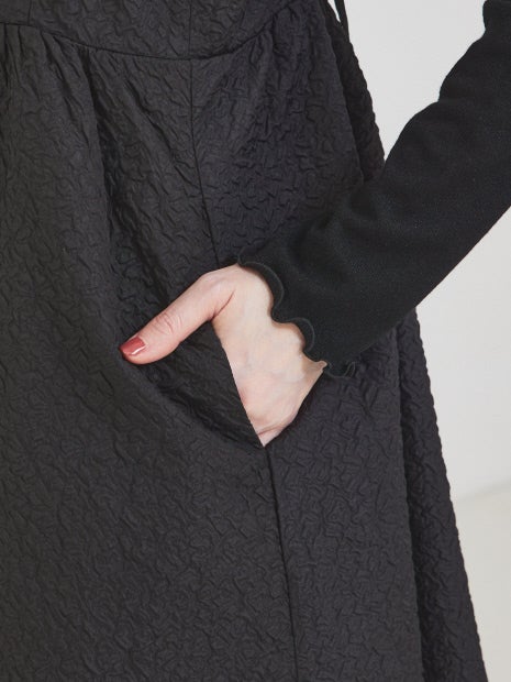 エンボス加工キャミワンピース