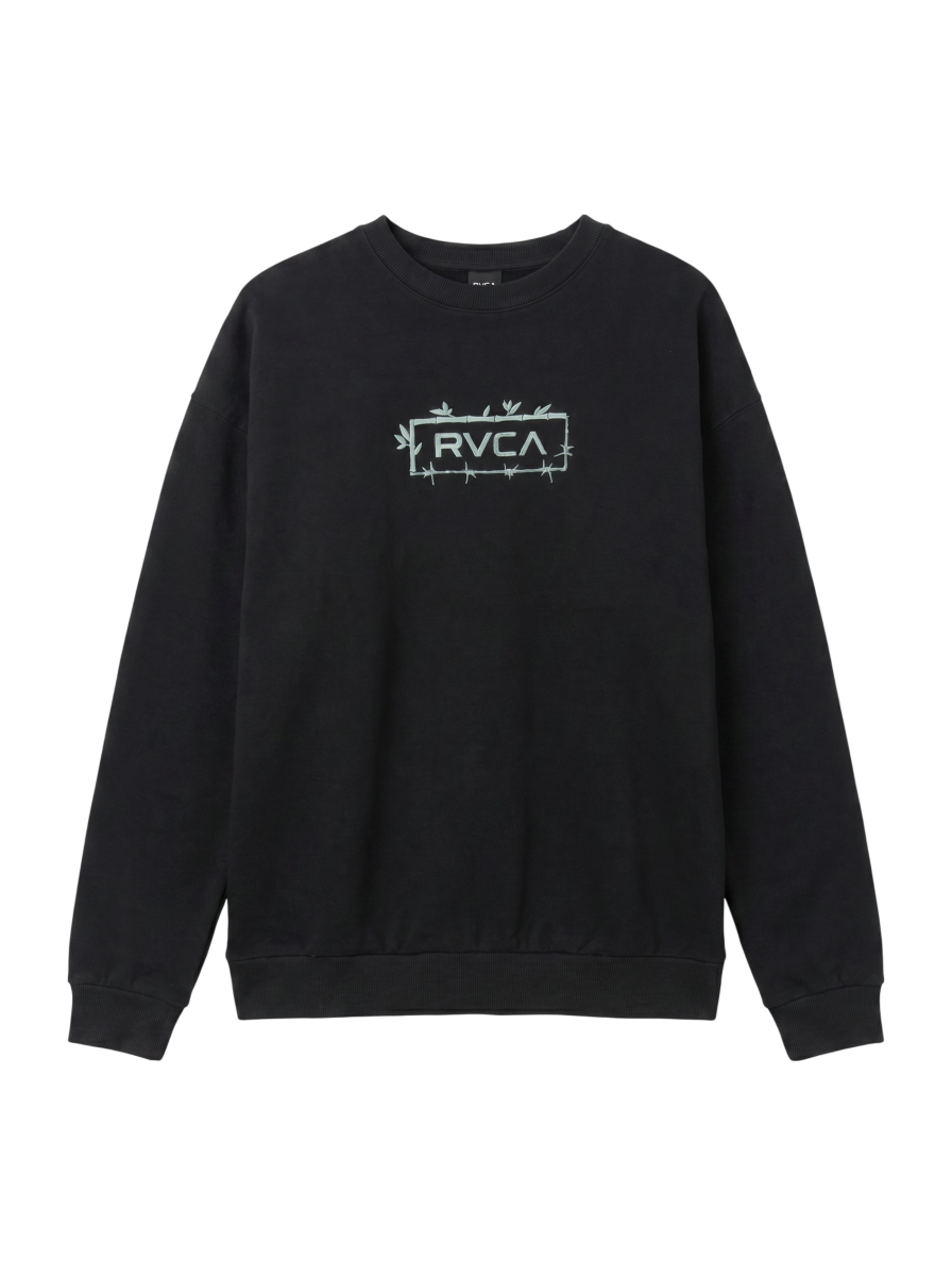 【OUTLET】RVCA メンズ BORDERED CR トレーナー BLK 【2024年秋冬モデル】