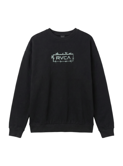 【OUTLET】RVCA メンズ BORDERED CR トレーナー BLK 【2024年秋冬モデル】
