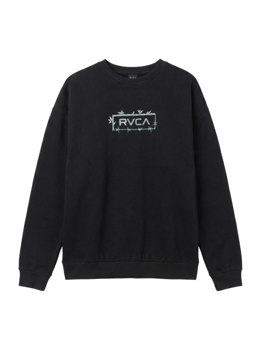 【OUTLET】RVCA メンズ BORDERED CR トレーナー BLK 【2024年秋冬モデル】