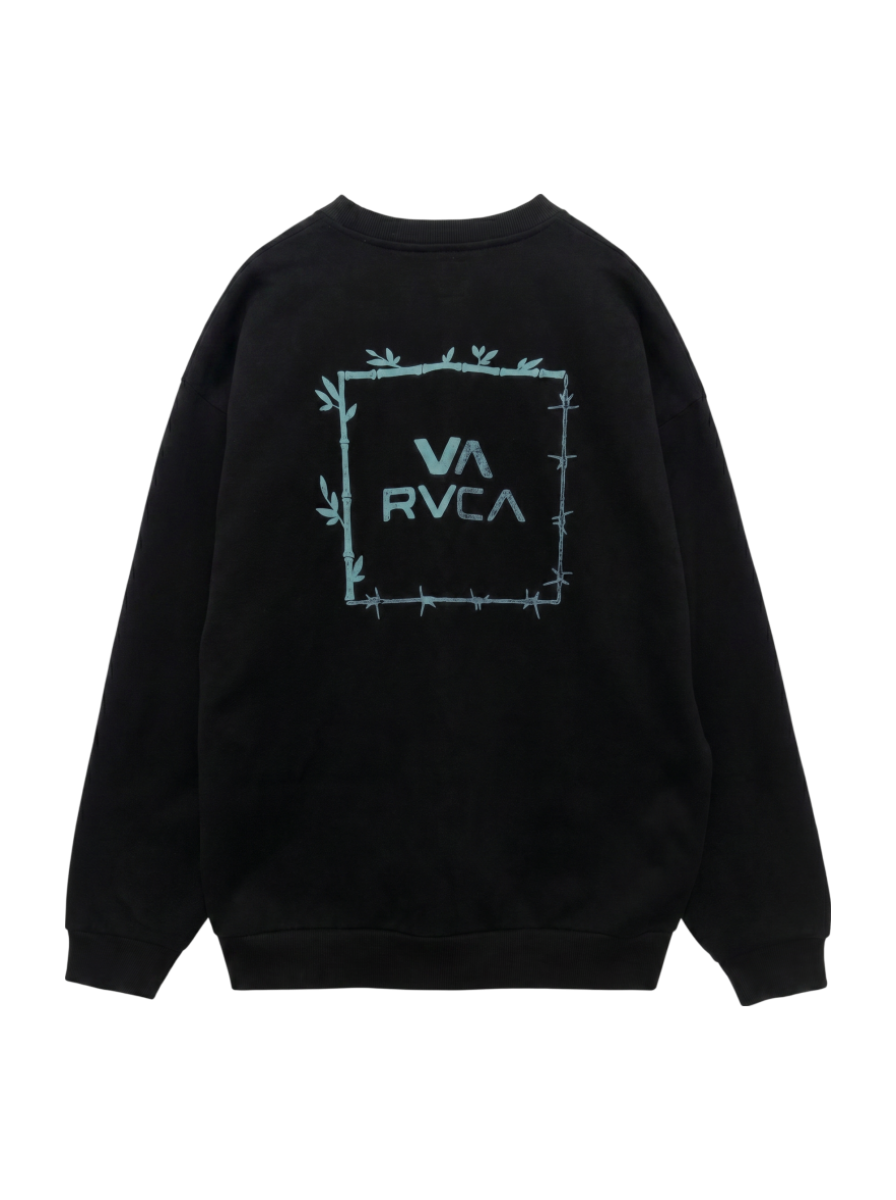 【OUTLET】RVCA メンズ BORDERED CR トレーナー BLK 【2024年秋冬モデル】