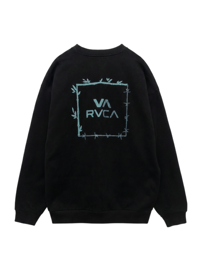 【OUTLET】RVCA メンズ BORDERED CR トレーナー BLK 【2024年秋冬モデル】