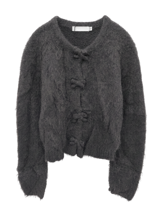 FRONT RIBBON CARDIGAN