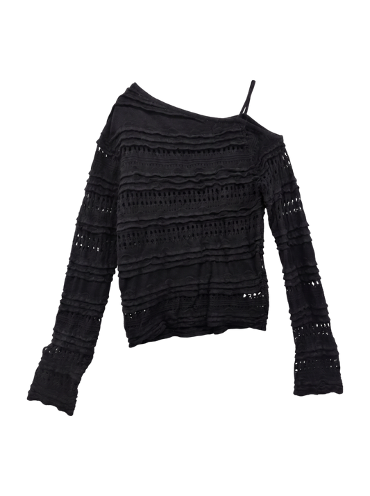 RANDOM STRIPE OFF SHOULDER TOP