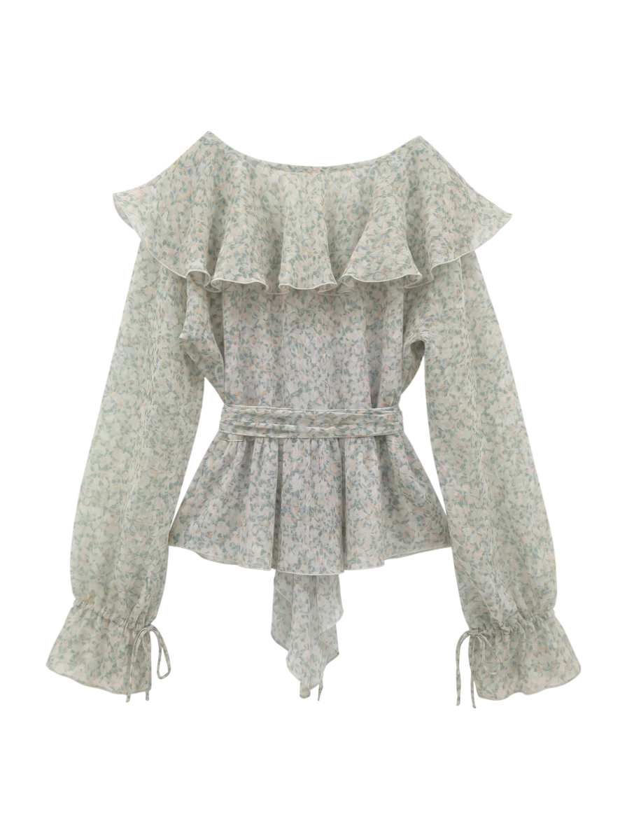 BOW TIE CHIFFON BLOUSE