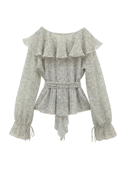 BOW TIE CHIFFON BLOUSE