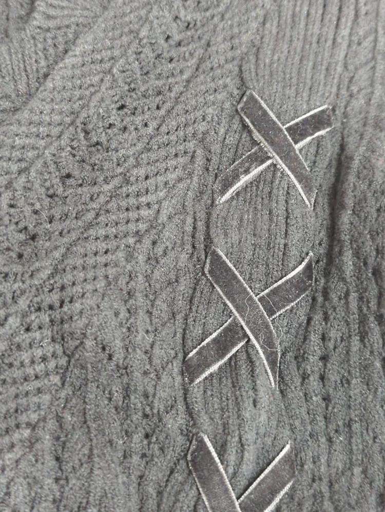 LACE UP RIBBON CARDIGAN