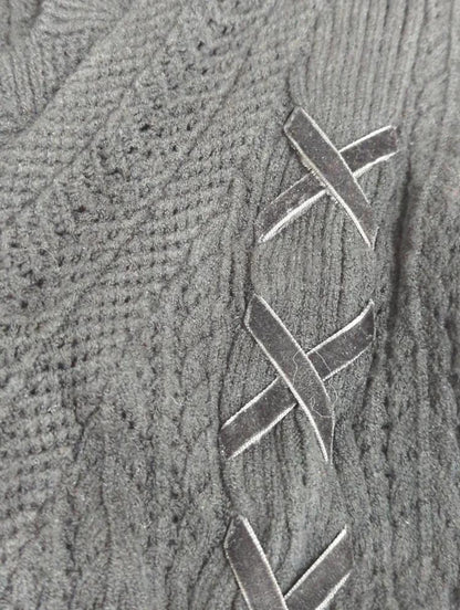 LACE UP RIBBON CARDIGAN