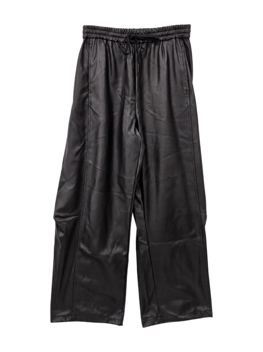 F/LEATHER JOGGER PANTS