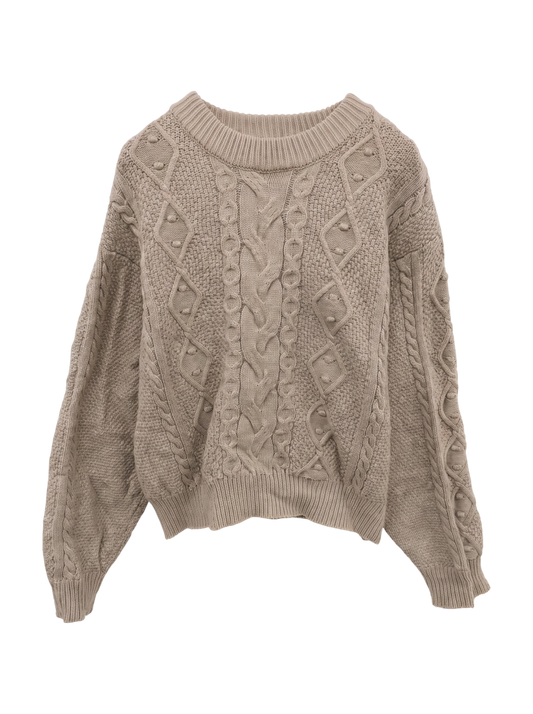 POPCORN CABLE SWEATER