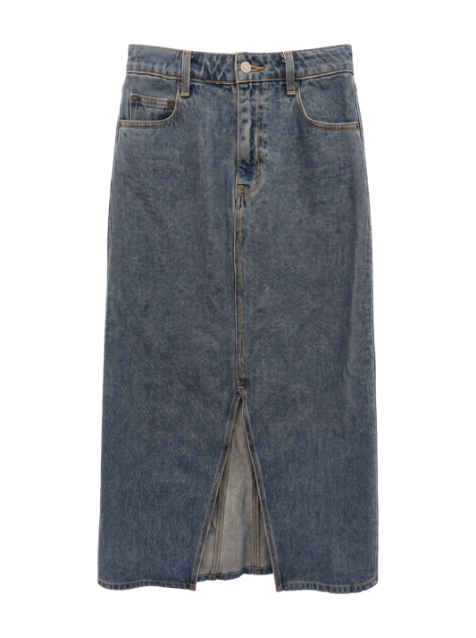 SLIT DENIM SKIRT