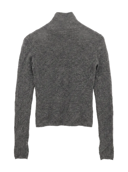 SHEER TURTLE NECK KNIT TOP