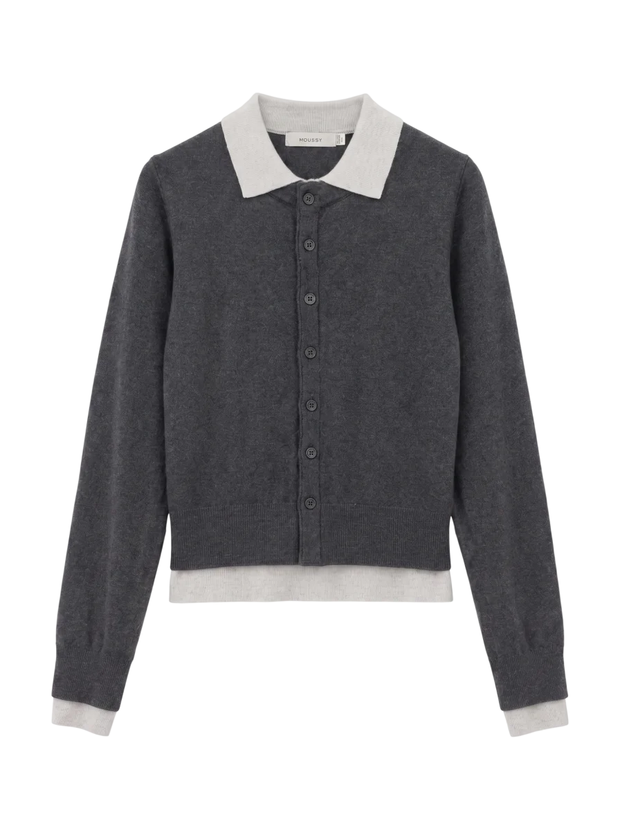 DOUBLE LAYERED KNIT SHIRT