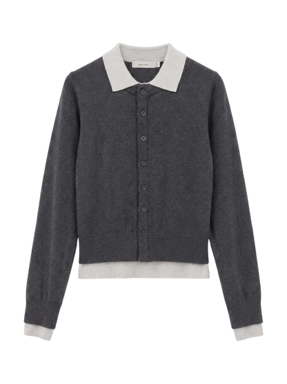 DOUBLE LAYERED KNIT SHIRT