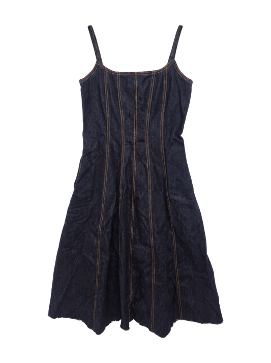 DENIM A LINE CAMI DRESS