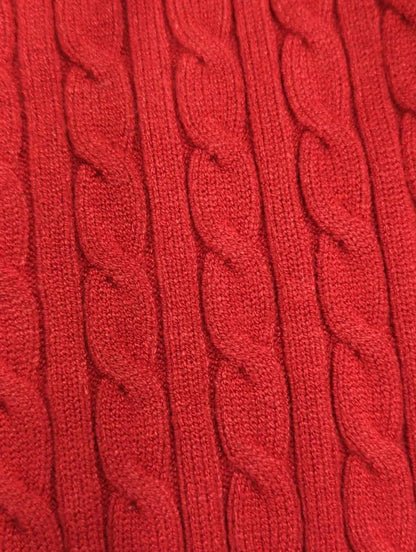 ASYMMETRY SHOULDER CABLE KNIT