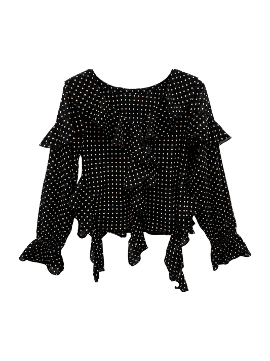 CHIFFON RUFFLE BLOUSE