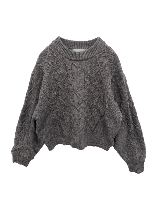 POPCORN CABLE SWEATER