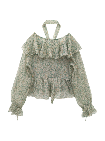 BOW TIE CHIFFON BLOUSE