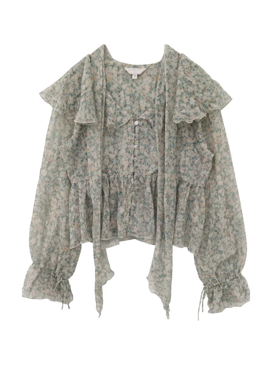 BOW TIE CHIFFON BLOUSE