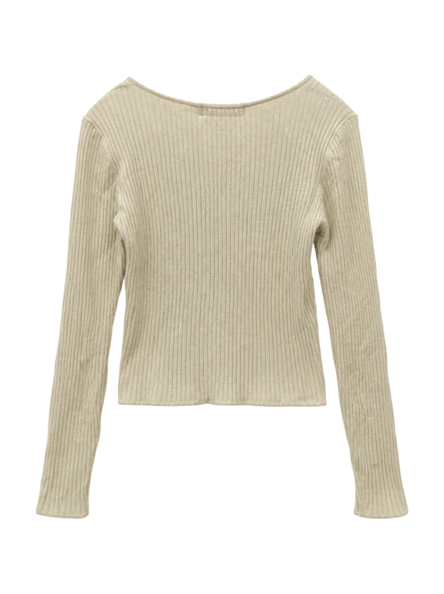 HALTER NECK DOUBLE KNIT TOP