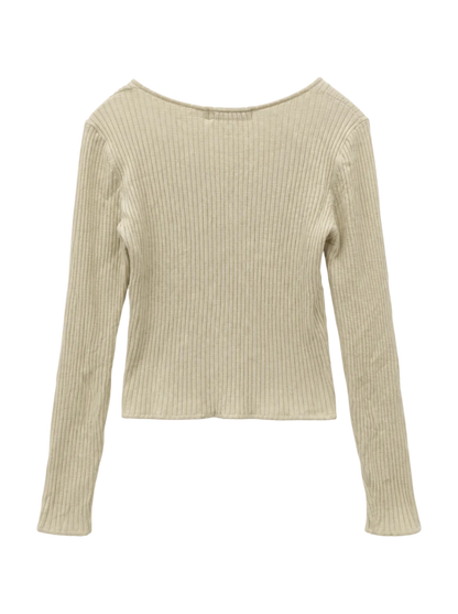 HALTER NECK DOUBLE KNIT TOP